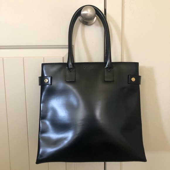Large Gucci Leather Tote Bag - Picture 8 of 13